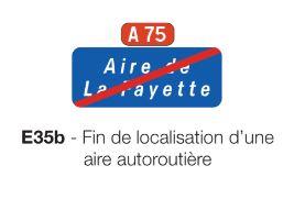 Signalisation de localisation E35B - Fin de localisation d'une aire autoroutière_0