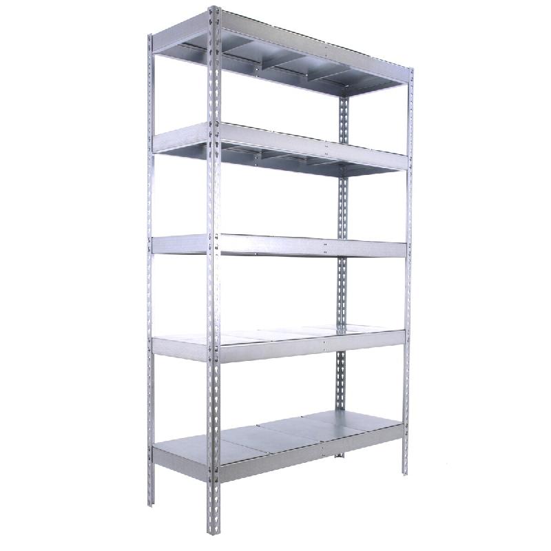 SimonRack Rayonnage industriel, 2000x1800x600 mm, 400 kg au point de flexion, 5 étagères métalliques, rayonnage garage, Galvanisé- Ecoforte - arge_0
