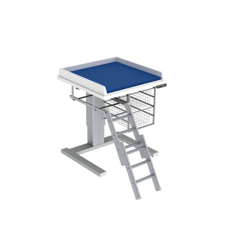Table à langer pour handicapé - Granberg - Électrique - 333-080-021 - 80x80 cm avec matelas, échelle et paniers_0