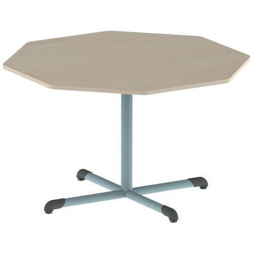 TABLE BANDANA OCTOG Ø 120 CM FIXE T6 STRAT ÉRABLE LAGON 6027 - MOBIDECOR