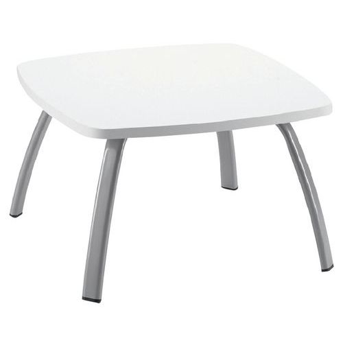TABLE BASSE 60X60 CM PIET.ALU PLATEAU BLANC - SOKOA