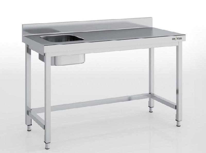 Table de chef en inox 1200x700x600 avec bac à gauche - MCCD70-120I_0