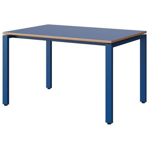 TABLE MALIBU 120X80 T5 SOUDÉ STRA ALAISÉ BLEU U525/BLEU 5005