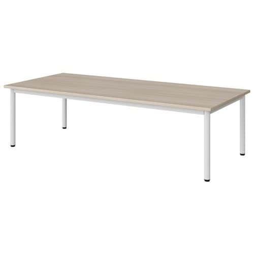 TABLE MALIBU 180X80 T1 4P STRA ABS ACACIA/BLC 9016