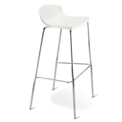 Tabouret haut de restauration Fingal -Assise polypropylène Blanc (Lot de 4)_0