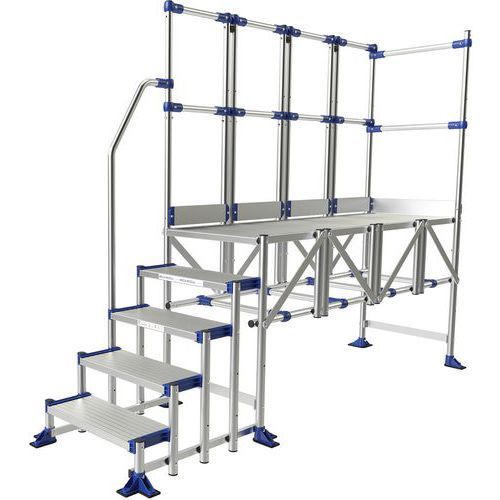 MECA MODUL PLATE-FORME 5 MARCHES LG 2M - 2 GC - 1 RAMPE - TUBESCA-COMABI
