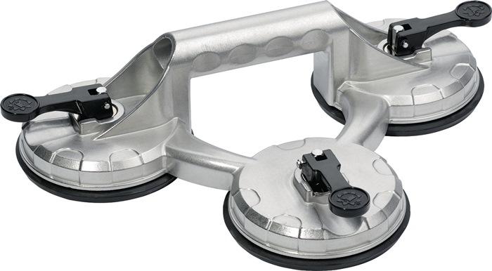Ventouse de levage cap. Charge 100 kg D. De la tête 118 mm 3 têtes alu PROMAT_0