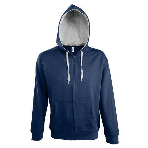 VESTE ZIPPÉE À CAPUCHE CONTRASTÉE TECH MARINE