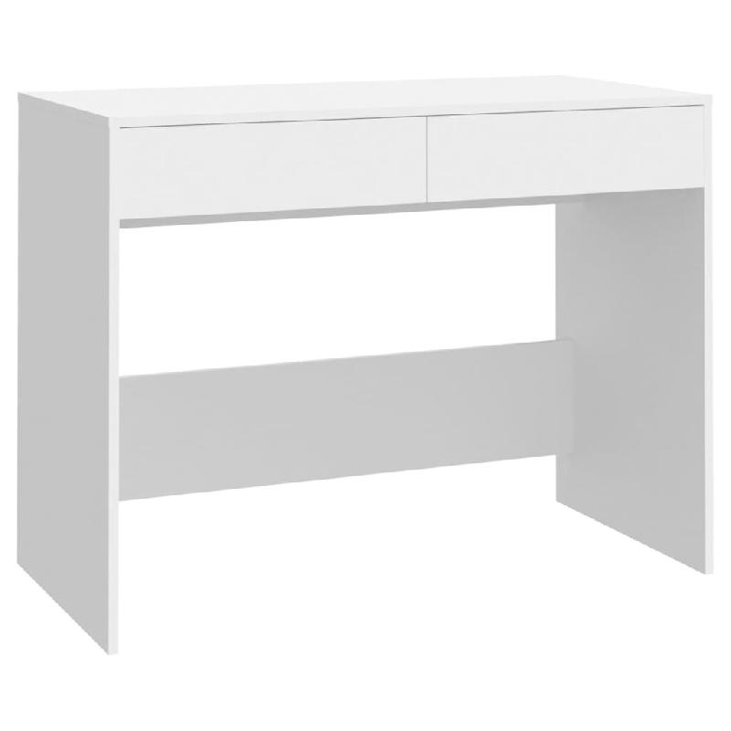 VidaXL Bureau Blanc 101x50x76,5 cm Aggloméré Modèle Lofty Minimal - blanc 809557_0