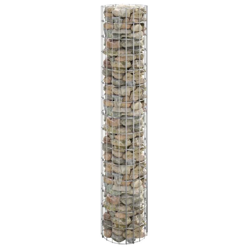 Vidaxl poteau à gabion circulaire acier galvanisé ø30x150 cm 152013_0