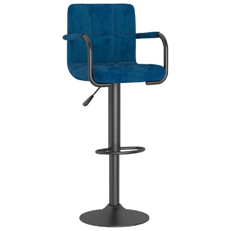 VidaXL Tabouret de bar Bleu Velours Modèle Aero Panorama Riviera - bleu 334652_0
