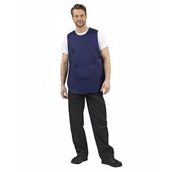 Whites Chefs Clothing Tablier chasuble avec poche Whites bleu marine - B044_0