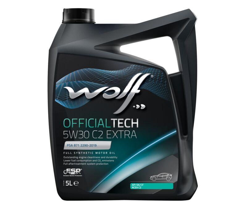 WOLF - Huile moteur Officialtech 5W30 C2 Extra - 5L - Lubrifiant synthétique haute performance_0