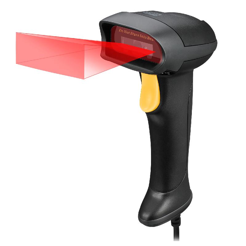 Adesso NuScan 2500TU - Lecteur de code barre portable 1D/2D CMOS - Noir et Jaune - Connectivité USB - Résistant aux chocs et à l'eau_0