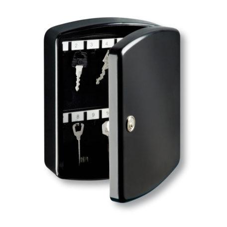 Armoire à clés économique Key Box - nouvelle forme arrondie - coloris noir ou blanc_0