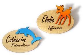 BADGES EN BOIS