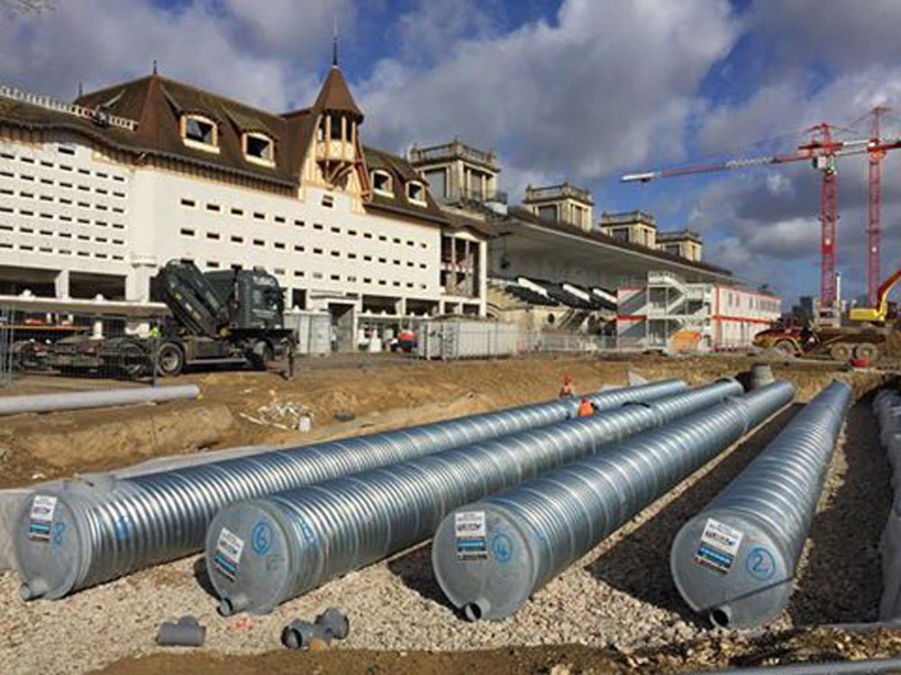 Bassin d'infiltration en acier galvanisé pour la gestion  d'eaux pluviales_0
