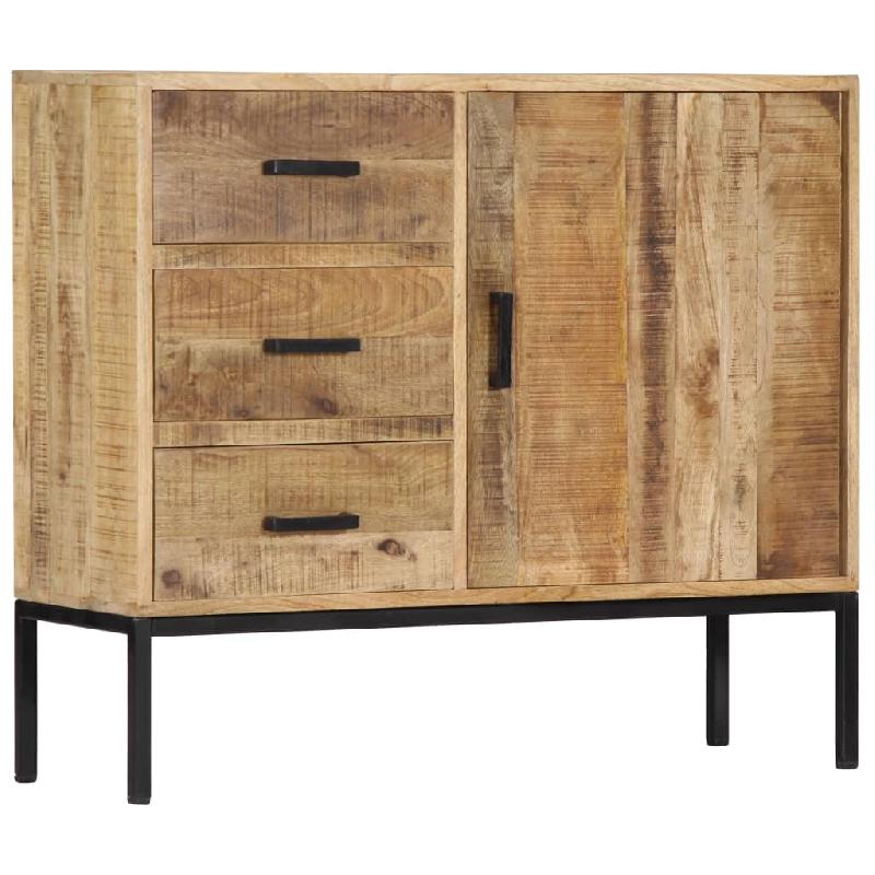 BUFFET BAHUT ARMOIRE CONSOLE MEUBLE DE RANGEMENT 88 CM BOIS DE MANGUIER MASSIF 4402243_0