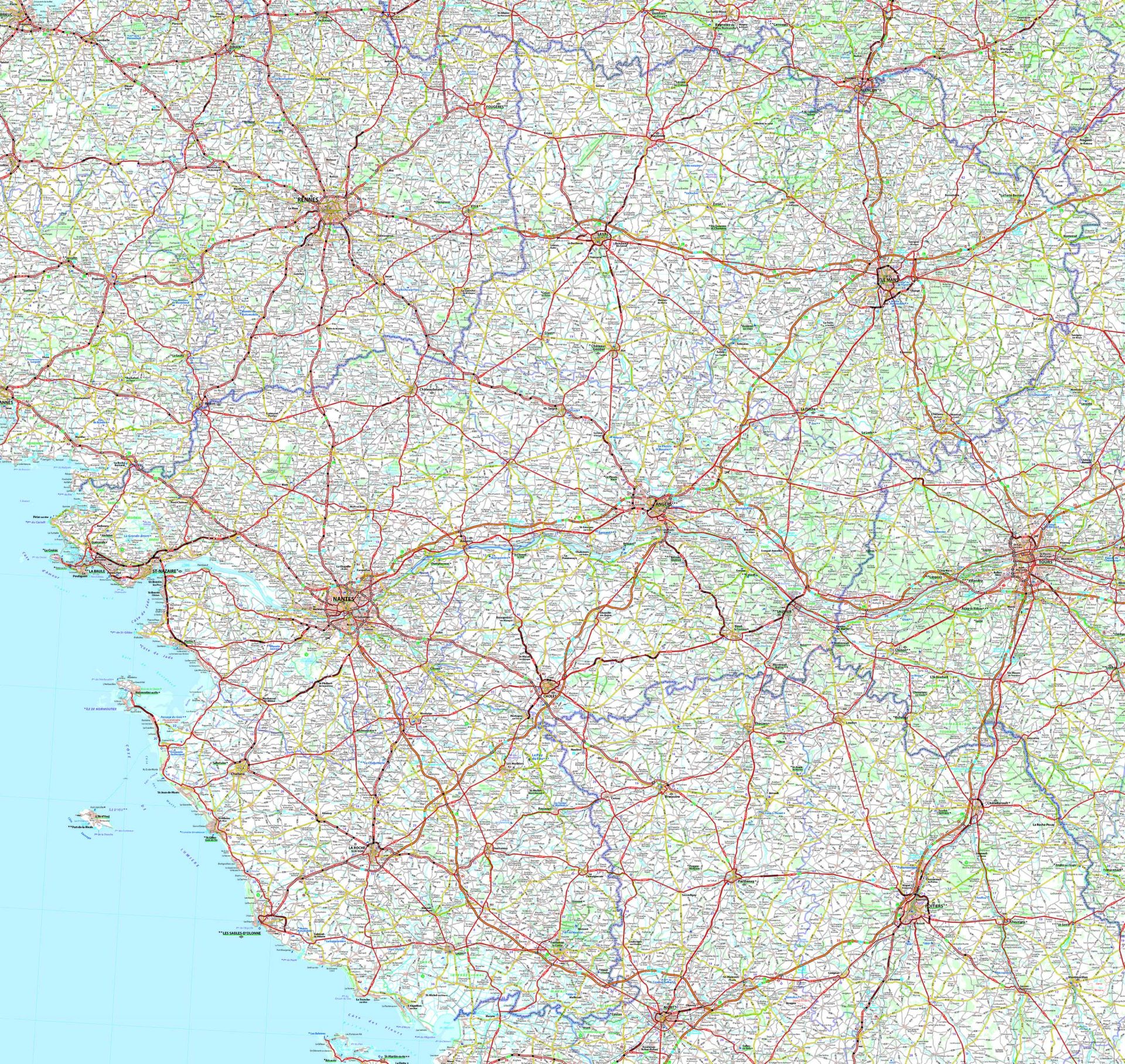 Carte pays de la loire michelin_0