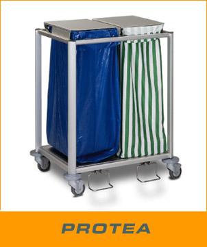 Chariot à linge en aluminium anodisé avec supports sacs - protea_0