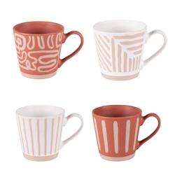 Coffret de 4 tasses Diwali 18 cl -  Multicolore Rond Grès Table Passion 11x7.8 cm - multicolore Grès 3106232781476_0