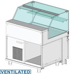 Comptoir vitrine réfrigéré ventilé - vitres basses - EURONORM & GASTRONORM - sans réserve - VB10X_0