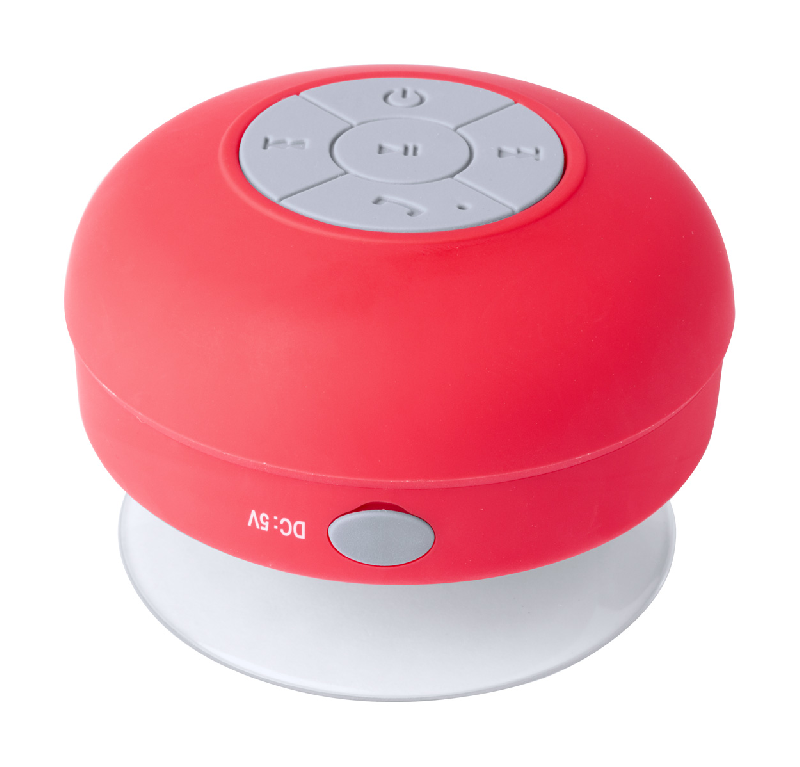 Enceinte bluetooth étanche IPX4 - Ventouse intégrée - Fonction main libre - Couleur rouge_0