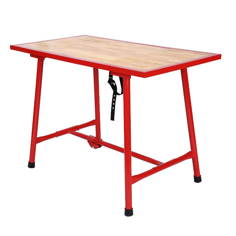 ÉTABLI PLIABLE TABLE D’ATELIER PLIANTE TABLE DE TRAVAIL 120 CM BOIS 16_0000517_0