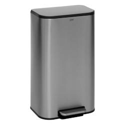 FIVE Poubelle haute en Acier Inox finition mat 30 Litres ouverture à pédale - argenté 3560233534750_0