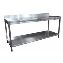 BUD-DCTAE127 - L2G Table inox adossée démontable 85 x 120 x 70 cm - inox BUD-DCTAE127_0