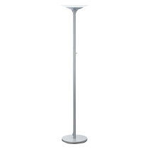 Lampe sur pied design MOEROL XL en acier chromé (grande et blanche) -  Lampes sur pied