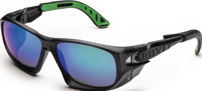 Lunettes de protection 5X9 Sport UNIVET - EN166, EN170, EN172 - Verre vert anti-rayures avec protection latérale_0