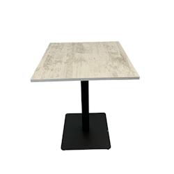 Table complète 70x70 cm Blanc Antique avec pied de table noir / GOLDINOX - noir Bois manufacturé 3701770821815_0