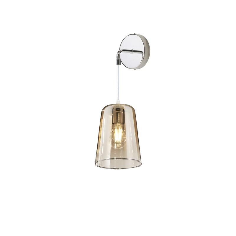Top light Applique murale avec abat-jour douille E27 max 60W applique design minimaliste hauteur réglable max 250cm ambre - orange 8059917016286_0