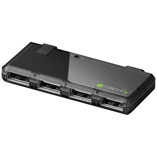 Techly IUSB2-HUB4-BKTY - Hub USB 2.0 - 480 Mbit/s - 4 ports - Couleur noire_0
