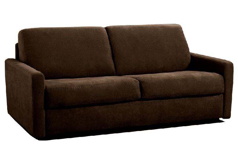 Canapé-lit express ECLIPSE ELITE - Polyuréthane marron - Sommier à lattes 140 cm - Assises et matelas mémoire de forme_0