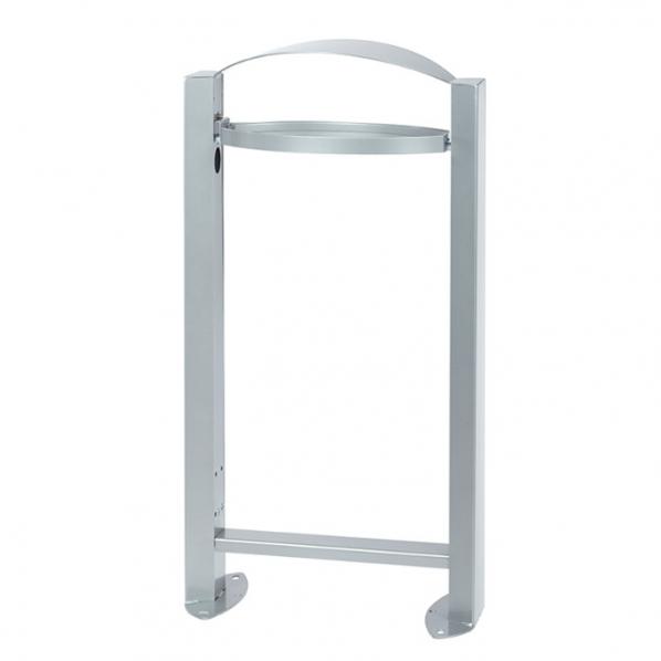 Corbeille vigipirate sur pieds - ARKEA Gris métal 60L - Design urbain - Marque ROSSIGNOL_0