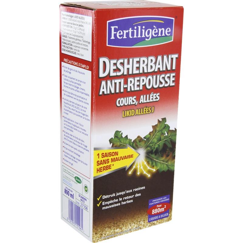 DÉSHERBANT ANNUEL COURS, ALLÉES, TERRASSES FERTILIGÈNE - BOÎTE 800 ML - FERTILIGENE