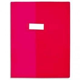ELBA PROTÈGE CAHIER EN PVC LUXE CRISTAL LISSE ÉPAISSEUR 20/100ÈME FORMAT 24X32 ROUGE 519