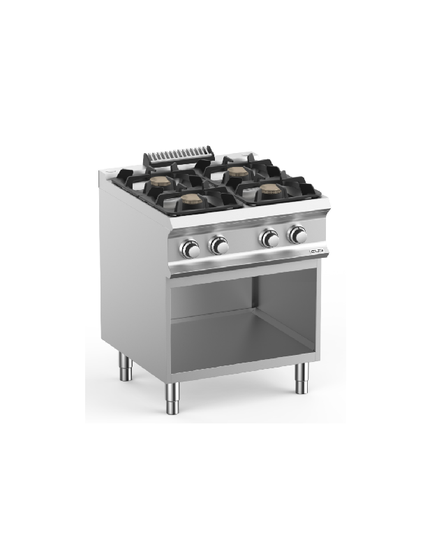 Fourneau 4 feux gaz sur placard ouvert - 5.5 kW - Gamme DOMINA PRO 700 - Modèle IPX5 - Référence FB77AXS_0