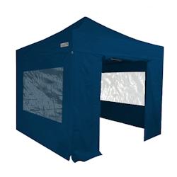 FRANCE BARNUMS Tente pliante 3x3m pack fenêtres - 4 murs - acier 45mm/polyester 380g Norme M2 - bleu - FRANCE-BARNUMS - bleu acier 721F_0