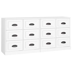 Helloshop26 - Buffet bahut commode armoire meuble de rangement organisateur cuisine salle de séjour salons lot de 2 bois 02_0036691 - 3000212999731_0