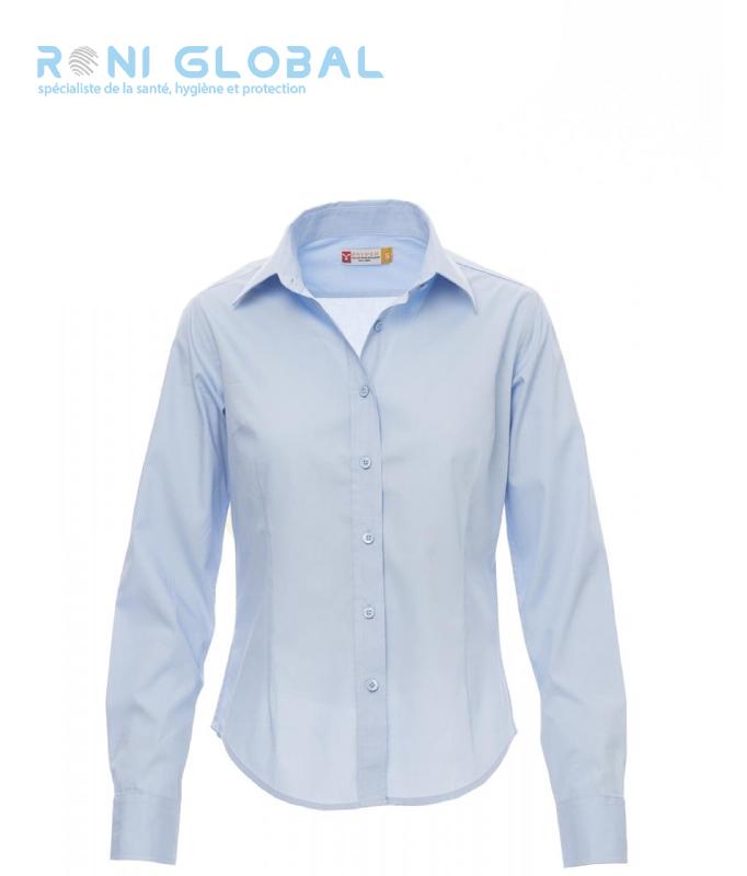 Chemise de travail femme - manches longues - coupe droite - coton peigné - Manager Lady Payper_0