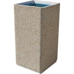 Rossignol - Corbeille en béton avec support sac 80L OLYMPE - finition gravillons lavés - 53335_0