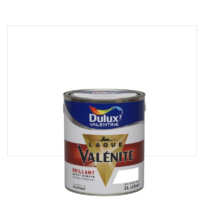 Peinture laque boiserie Valénite blanc brillant 2 L - DULUX VALENTINE - effet miroir et protection anti-moisissures_0