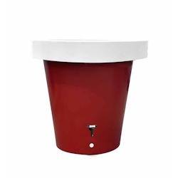 PLAST'UP ROTOMOULAGE Carré de plantation récupérateur d'eau de pluie lluvia  420l - ROUGEBLANC - rouge 0034966360885_0