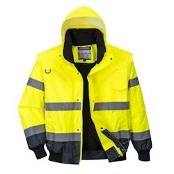 Portwest - Blouson de travail chaud certifié -40°C bicolore HV Jaune / Bleu Marine Taille 3XL - XXXL jaune 5036108142224_0