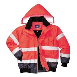 Portwest - Blouson de travail chaud certifié -40°C bicolore HV Rouge / Bleu Marine Taille S - S rouge 5036108191680_0