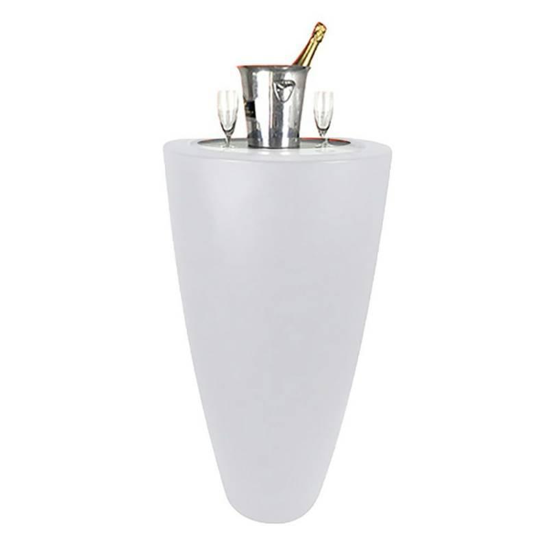 Pot de fleurs 3 en 1 en inox - seau à champagne, table de cocktail et vase décoratif - 10 coloris disponibles_0