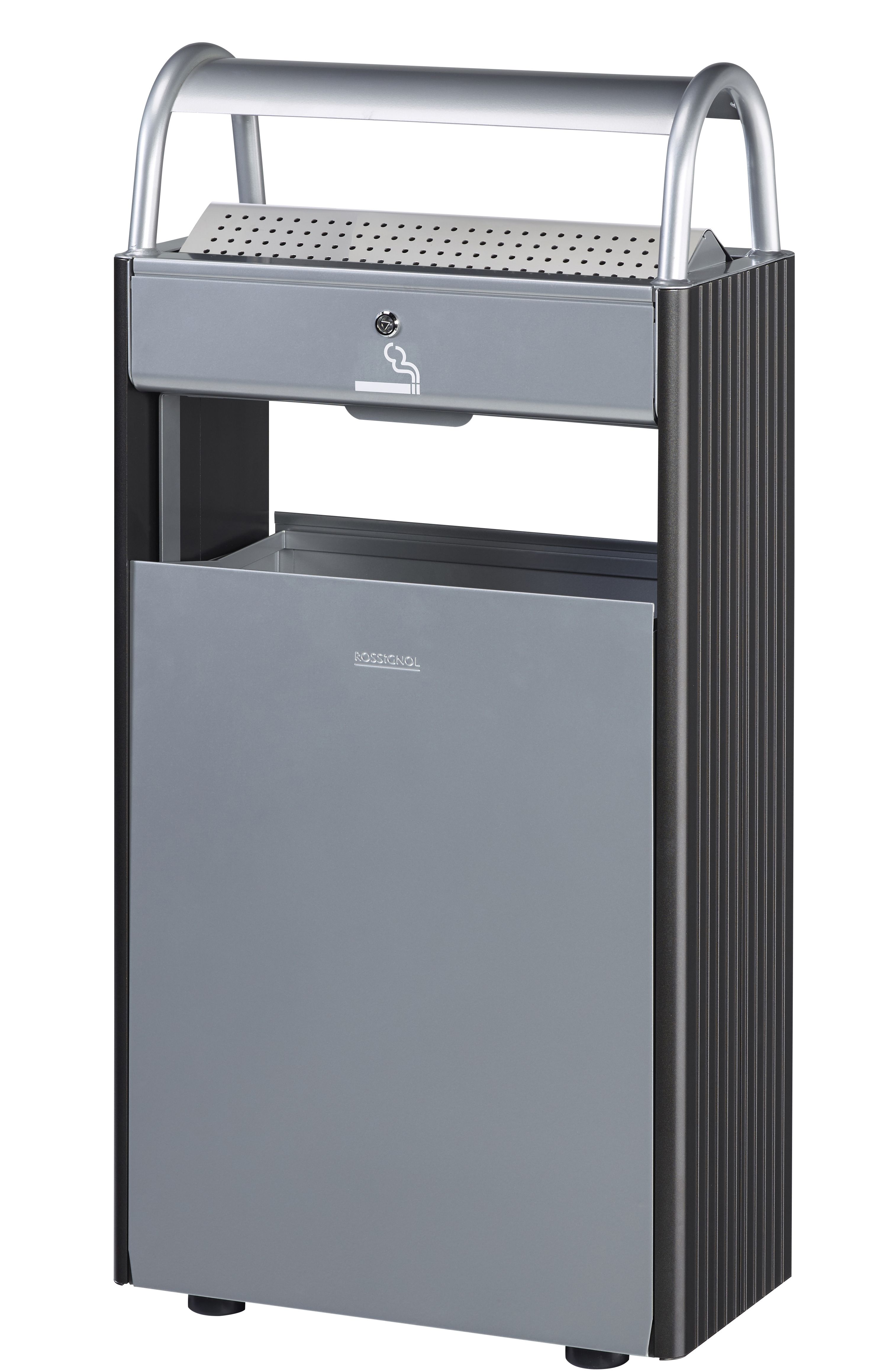 Réf. 56163 Kopa - Cendrier corbeille sur pied 12L/60L - Rossignol - Gris_0